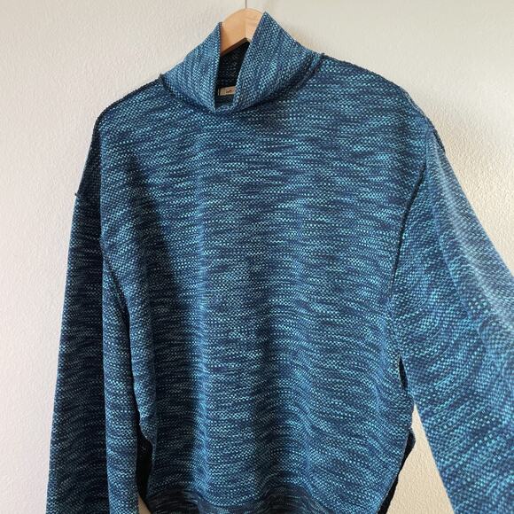 NWT Free People Womens Sunny Days Turtleneck Sweater Blue Overboard Combo XS New - Picture 7 of 10